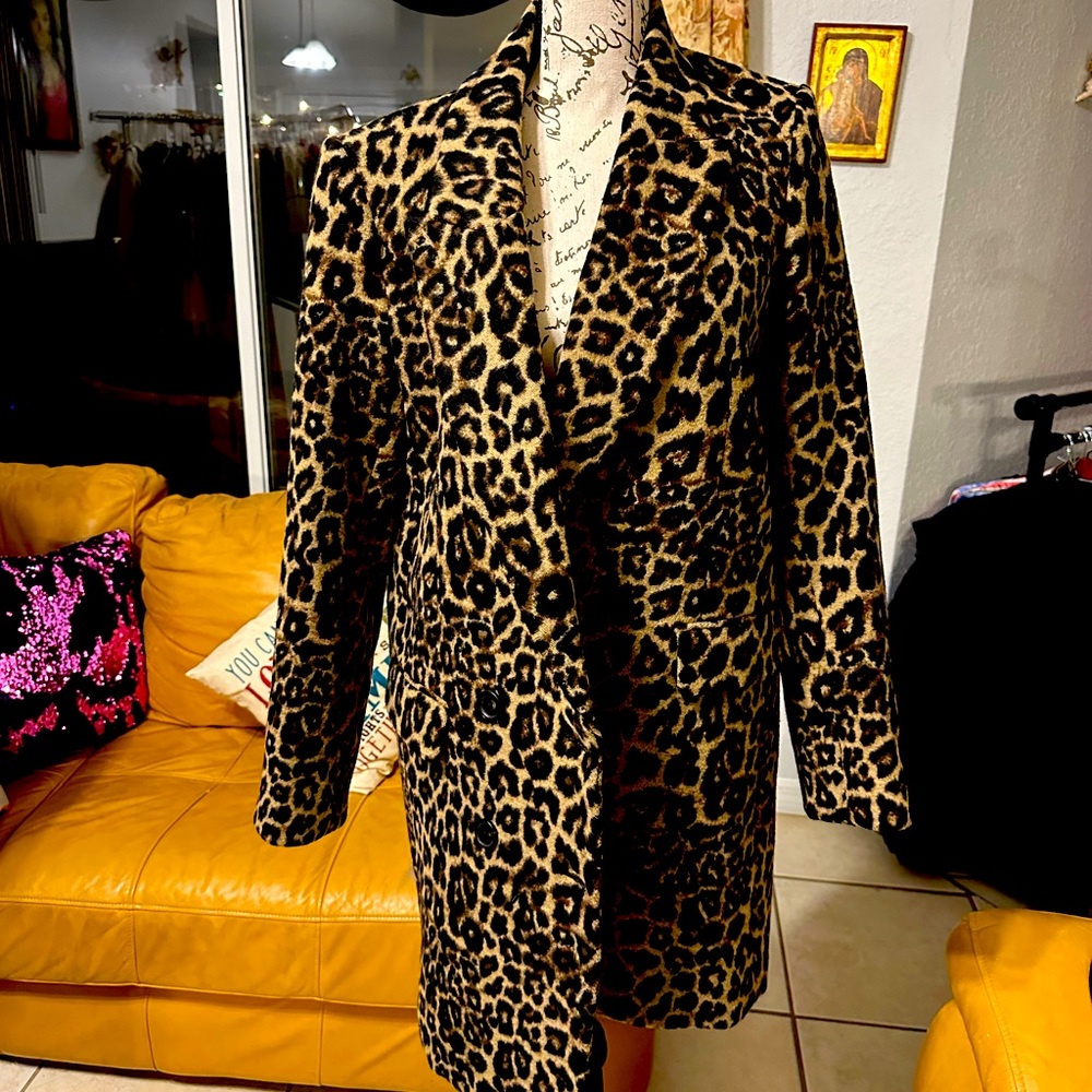 Veronica Beard Senna leopard  print coat brand new with tags Georgeous size 6